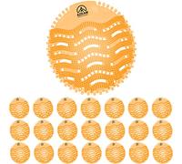 Urinal Screens Deodorizer,20 Packs Anti Splash Urinal Cake Mats tablets Pads Bulk Orange Citrus Scented Urinal Deodorizer For Toilet,Bathroom,Restaurants,Offices,Schools,Etc.Fits Most US Urinal Brands