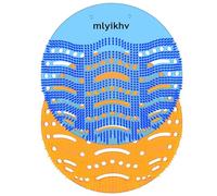 Urinal Screens Deodorizer 32 Pack Urinal Deodorizer Scented Urinal Screen Anti-Splash Urinal Screen for Urinals in Restrooms Restaurants Office Schools (16 Blue+16 Orange)