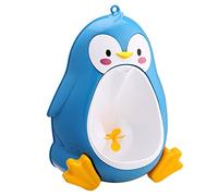 Urinal Toilet|Baby Boys Toilet Potty Cartoon Penguin Toddler Standing Potty Urinal with Funny Aiming Target for Boy Blue