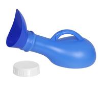 Urinal Toilet Portable, Unisex Urine Bottles 1L Spill Proof Urinal Bottle with Screw Lid and Female Urinal Attachment Travel Urine Container Wee Potty for Man and Women