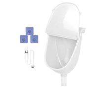 Urinal with Lid - Wall Basin | Flushable Bathroom Ureter Splash Proof Hose for Camping Motorhome Garden House Garage Overflow Proof Adjustable Wall Mounting Men