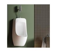 Urinals for Men Bathroom,Wall Mounted Ceramics Urinal with Intelligent Sensor,Male Urinal Induction Flush Valve Urine Diverter(Wei)
