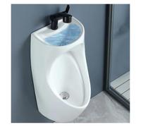 Urinals For Men Spill Proof, With Retractable Faucet, Ceramic, Hand Washing Function