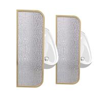 Urinals partition for Men Tempered Glass Urinal Partition, Urinal Privacy Screen Toilet Baffle, Wall-mounted Public Toilet Partition, Suitable For Hotels, Shopping Malls, Etc.(Gold-a,2PCS)