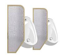 Urinals partition for Men Tempered Glass Urinal Partition, Urinal Privacy Screen Toilet Baffle, Wall-mounted Public Toilet Partition, Suitable For Hotels, Shopping Malls, Etc.(Gold-b,1PCS)