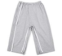 Urinary Incontinence Pants, Post Surgery Shorts Patient Unisex Zipper Closure Care Clothes Patient Care Trousers for Fracture Rehabilitation, Bed Rest Disability Elderly XXLarge