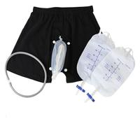 Urine Bag UnderwearMale Urine Bag Underwear with Anti Reflux, Capacity Design for Elderly and Incontinent Men, Portable Pee Bag with Collection System(L)