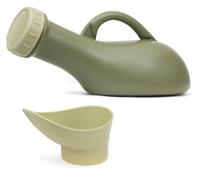 Urine Bottle Spill Proof Unisex, Portable Women Mens Top Lid Pee Female Funnel Urine Bottles Container Plastic Bed Pan Car Travel Toilet 1000ml Adult Kids Potty Night Wee Pot WC for Male