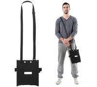 Urine Drainage Bag Holder Adjustable Nursing Bag Covers with Zipper Pipe Sleeve Nursing Carrier with Detachable Strap Portable Collection Cathetere's Package for Patient Drainages Use (Black)