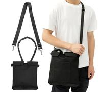 Urine Drainage Bag Holder with Adjustable Shoulders Strap, Nylon Urine Storage Catheter Bag,Covers Easy Access,Secure Discreet for Standard 2000ml Urines Bags, Black