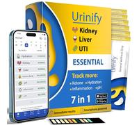 [URINIFY Essential] Mobile App Urine Test Strips and at Home UTI Test Strips, Kidney Test kit at Home, Hydration, Keto Test Strips, pH Test Strips, Liver Test, urinalysis Test, Protein, 6 Strip