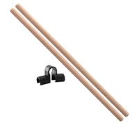 Urisgo Yoga Sticks Stretching Tool, Stretching Tool, Wooden Sticks Posture Correction, Yoga Rod with Stick Buckle, for Man Woman Body Sculpting, 2 Pieces, 80cm