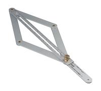 Urjumpea Corner Angle Finder, 0-170° Goniometer Ruler Construction Protractors Stainless Steel 4 Fold Angle Measuring Ruler Multifunctional Diagonal Ceiling Profiler for Woodworking