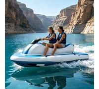 URJWAN Electric Rush Wave Surf Boat 500W/700W Underwater Thruster Propeller, 7-11km/h Adjustable Speed, 130 Min Runtime Motorized Water Surf Boat for Lake and Ocean Fun 500W10A