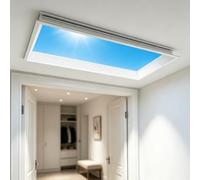 URJWAN False Window Light LED Ceiling Panel, Dimmable Artificial Skylight (3000K-6000K), Circadian Sunlight Effect for Living Room Embedded-30 * 60cm
