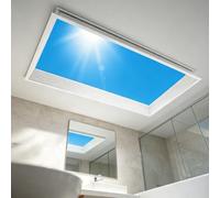 URJWAN False Window Light Panel (3000K-6000K), Dimmable Artificial Skylight with Remote, Circadian Daylight Simulation for Office Embedded-30 * 60cm