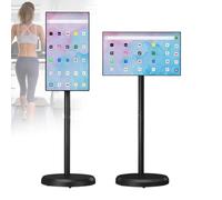 URJWAN Smart Portable TV with Touchscreen Monitor, FHD IPS Large Display Dolby Vision, Built-in BatteryAdjustable Movable Stand, for Home/Office 21.5-4/64G