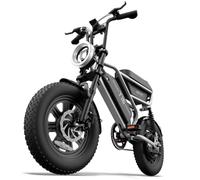 URLIFE Electric Bike for Adults, 16" x 3.0 Fat Tires Ebike, Range 100KM, 48V 13Ah Removable Battery and 250W Brushless Motor Electric Bicycle, Dual Suspension, Color LCD Display E Bike for Teens