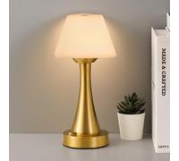 URLIGHTS LED Table Lamp, Wireless Desk Lamp with Rechargeable Battery, Stepless Dimmable Shower Lamp, Portable Bedside Lamp for Patio, Camping, Restaurant, Home