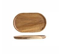 URMAGIC 2 Pcs Wooden Plates, Japanese Style Serving Tray,20 x12cm Rectangle Bamboo Tray,Wood Plain Tea Coffee Tray Dessert Plate Cake Plate,Snack Fruit Decorative Tray