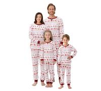 URMAGIC Christmas Matching Family Pyjamas Set Cotton Plaid Elk Pattern Long Sleeve Long Pants Sleepwear Soft Nightwear Pjs Clothes Set for Baby Kids Adults Pajamas Red