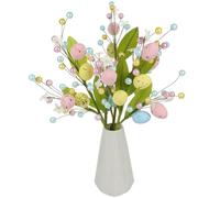 URMAGIC Easter Spray Vine with Pastel Easter Eggs and Berries,3 Pack Artificial Easter Egg Flowers,16 In Easter Egg Twig Branches,Decorative Spring Floral Stems,Easter Floral Picks,Easter Decor (B)