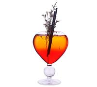 URMAGIC Heart Shape Wine Glasses,Creative Red Wine Cups,310 ml Heart-Shaped Cocktail Juice Glasses for Party Dinner Wedding Festival,Creative Wine Goblet,Champagne Glasses (A)