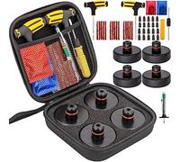 URMECCH Lifting Jack Pad for Tesla Model 3/Y/S/X, 4PCS Rubber Jack Pad Adapter Pucks Tool Chassis Jack Point Pad Sturdy Adapter, Car Tire Repair Tool Kit with Storage Box