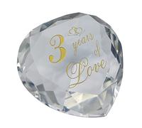 Urmforweilin 3 Year Anniversary Crystal Gifts for Him Her, Cute 3rd Wedding for Husband Wife Boyfriend or Girlfriend Third Anniversary Marriage Presents
