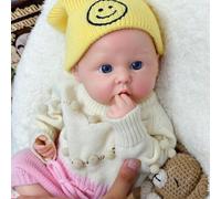 URMLHNRZ 18Inch Lifelike Reborn Baby Doll Full Body Silicone Baby Girls Anatomically Correct Newborn Real Life Washable with Open Mouth Gift for Grandmother