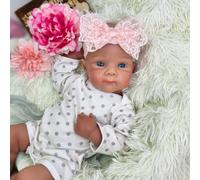 URMLHNRZ 19" African American Silicone Reborn Baby Doll - Black Lifelike Newborn Girl, Full Body Platinum Silicone Reborn Baby,Perfect Companion Gift