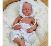 URMLHNRZ 20inch Realistic Silicone Reborn Baby Doll - African American Baby Girl-Lifelike Sleeping Black Newborns, Perfect Companion Gifts for the Elderly