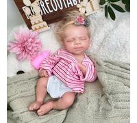 URMLHNRZ Lifelike 12 Inch Reborn Baby Girl Full Body Soft Silicone Baby Doll, Not Vinyl Dolls, Realistic Reborn Dolls with Hand Rooted Hair