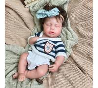 URMLHNRZ Lifelike Silicone Baby Doll - Realistic 12Inch (Weight 3 lb) Reborn Baby Dolls Silicone Full Body with Rooted Hair, Perfect Companion for Kids and the Elderly