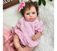 URMLHNRZ Reborn Baby Dolls 33cm Full Platinum Silicone Newborn Lifelike Handmade Painted Dolls Anatomically Correct Baby for Kids