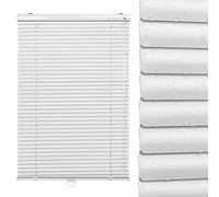 UrMoon Venetian Blinds, Easy Fit Window Blackout Blinds Shutters Twist Open Close Windows Treatment for Home Office (Silver, 68cm W x 122cm H)