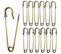 Urmspst Safety Pins (2022 New), 75mm Large Safety Pins Pack of 30 for Clothes Leather Canvas Blankets Crafts Skirts Kilts, Extra Large Safety Pin Heavy Duty Safety Pins (Bronze)
