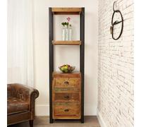 Urmston Chic Reclaimed Alcove 3 Drawer Bookcase