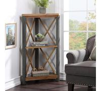 Urmston Elegance Reclaimed Wood Small Corner Bookcase