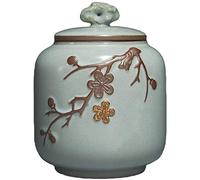 Urn Burial Funeral Urn Large Capacity Sealing Hand Made In Ceramics Memorial Urns For Human Ashes Adult Or Pet- Display Burial Urns At Home LQHZWYC (Color : #1, Size : 14.5 * 20CM)