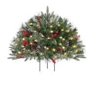 Urn Filler - Christmas Tree Urn Filler | Prelit Fillers Outdoor Christmas Tree | Branches Ornaments Sparkling Light Decor for Cemetery Porch Front Yard Pathway Winter Holiday Table Fall Nativity