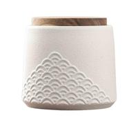 Urn for Ashes Cremation Urns for Ash Urn for Dog Ashes with Lid Small Pet Ceramic for Cats (White,14x12cm)