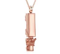 Urn Necklace for Ashes for Men Adults Stainless Steel 18 Wheeler Semi Truck Cremation Jewellery Urn Pendant Ash Holder Memorial Locket, Stainless Steel, No Gemstone