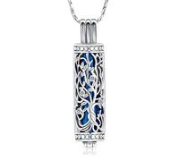Urn Necklace for Ashes for Women Men Tree of Life Cylinder Cremation Jewelry Vial Cremation Ash Pendant Memorial Jewelry Gifts Ashes Necklace