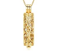 Urn Necklace for Ashes for Women Men Tree of Life Cylinder Cremation Jewelry Vial Cremation Ash Pendant Memorial Jewelry Gifts Ashes Necklace