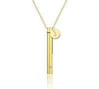 Urn Necklace for Ashes Initial Letter Necklace Stainless Steel Cylinder Urn Necklace for Women Men Pet Human Ashes Memorial Remembrance Necklace Essential Oil Perfume Blood Bottle Pendant Holder