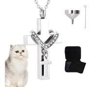 Urn Necklaces for Ashes - Concealed Ashes Pendant,Creative Cross Urn Pendant Necklace with Compartment for Remembrance, Cremation, Home Display, Funeral