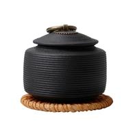 Urn Pet Death Home Burial Cinerary Ashes Memorial Cat Dog Paradise Animal Put At Home Coffin Ceramic Cremation(Black,M)