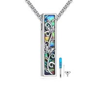 Urn s for Ashes Sterling Silver Abalone Shell 3D Cremation Jewelry Memory Women Men