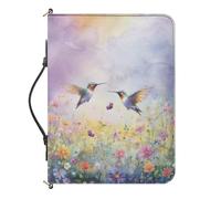 Urndoeng Bible Cover Case for Women with Shoulder Strap Large Bible Carrying Cases for Church w/Pen Slots Chic Christian Gifts Floral Bird Print